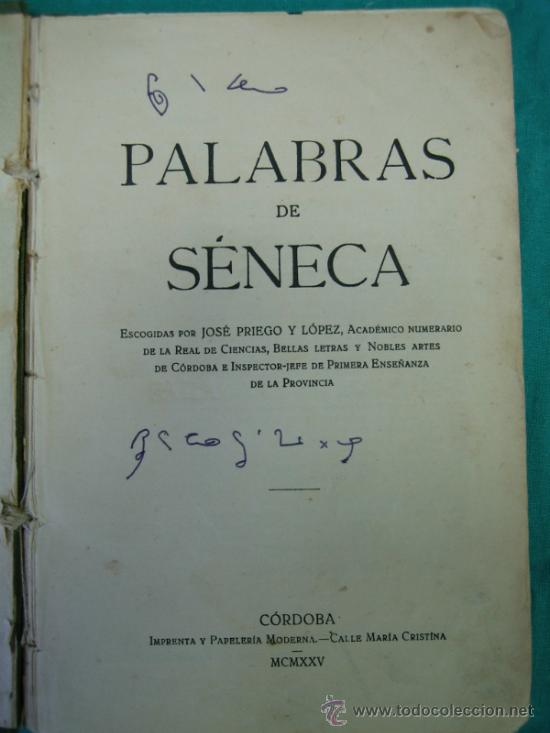 Libros antiguos: Palabras de Seneca 1925 Cordoba - Foto 3
