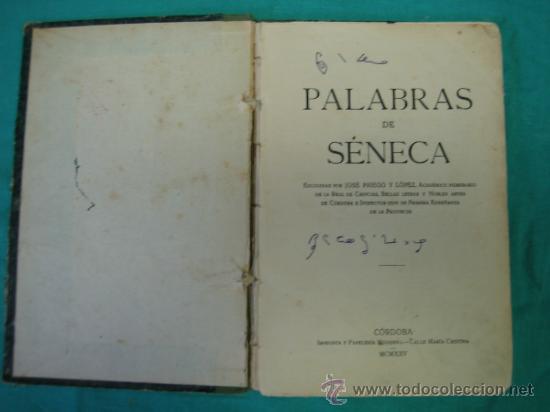 Libros antiguos: Palabras de Seneca 1925 Cordoba - Foto 1