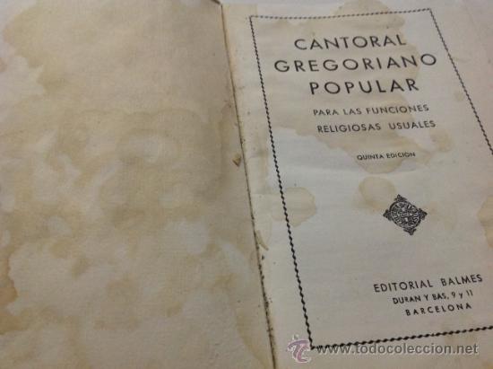 Libros antiguos: CANTORAL GREGORIANO POPULAR 1961 - Foto 2