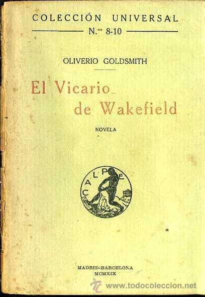 Libros antiguos: GOLDSMITH : EL VICARIO DE WAKEFIELD (CALPE, 1919) - Foto 1
