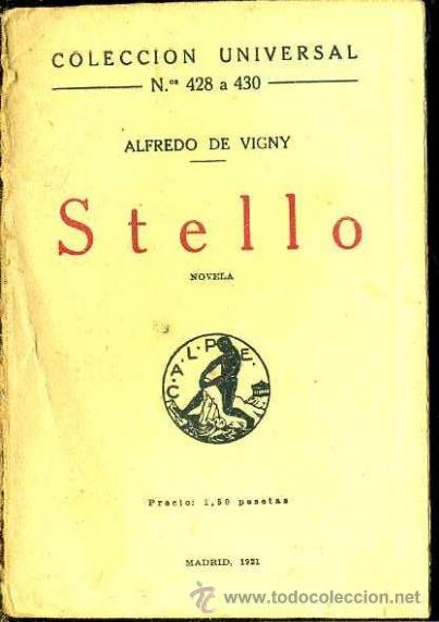 Libros antiguos: A. DE VIGNY : STELLO (CALPE, 1921) - Foto 1