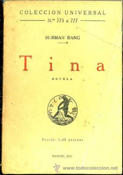 Libros antiguos: HERMAN BANG : TINA (CALPE, 1922) - Foto 1