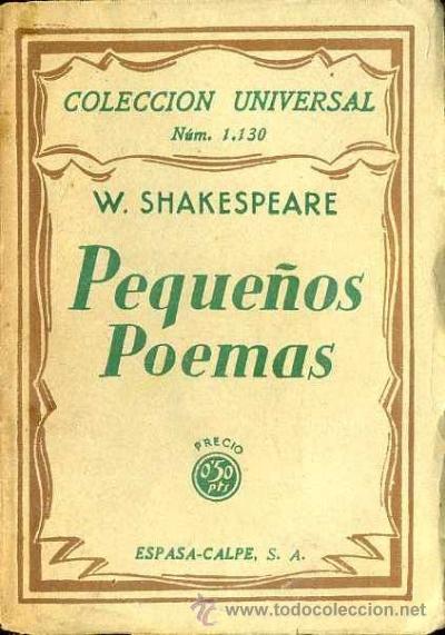 Libros antiguos: SHAKESPEARE : PEQUE&Ntilde;OS POEMAS (ESPASA CALPE, 1929) - Foto 1
