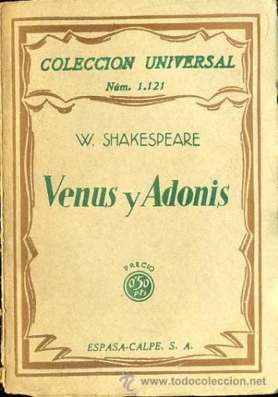 Libros antiguos: SHAKESPEARE : VENUS Y ADONIS (ESPASA CALPE, 1929) - Foto 1