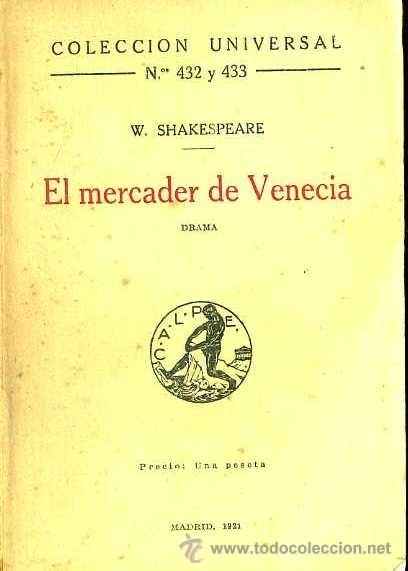 Libros antiguos: SHAKESPEARE : EL MERCADER DE VENECIA (CALPE, 1921) - Foto 1