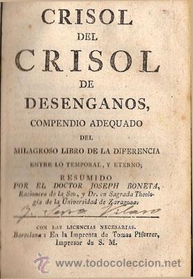 Libros antiguos: CRISOL DEL CRISOL DE DESENGA&Ntilde;OS &ndash; A&Ntilde;O 1768 - Foto 2