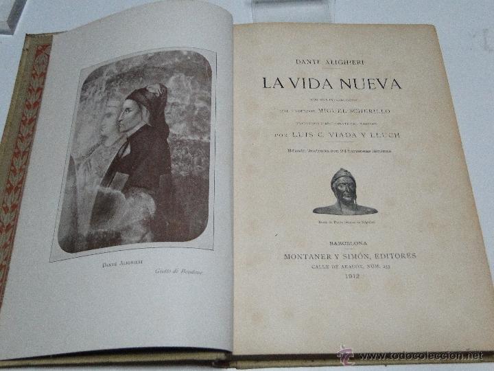 Libros antiguos: LA VIDA NUEVA.--ALIGHIERI, DANTE - Foto 4