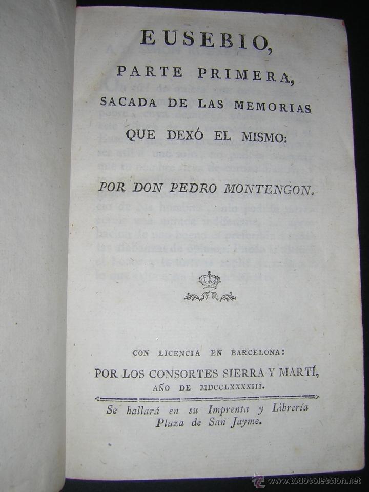 Libros antiguos: 1793 - DON PEDRO DE MONTENGON - EUSEBIO - 4 TOMOS COMPLETO - Foto 2
