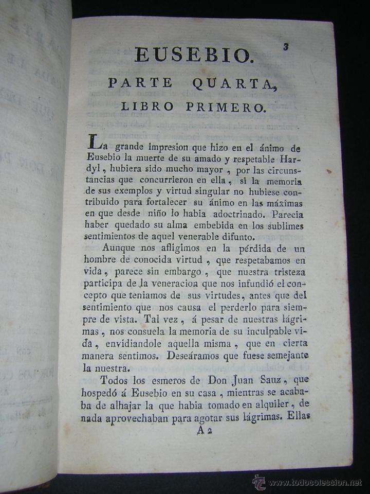 Libros antiguos: 1793 - DON PEDRO DE MONTENGON - EUSEBIO - 4 TOMOS COMPLETO - Foto 8