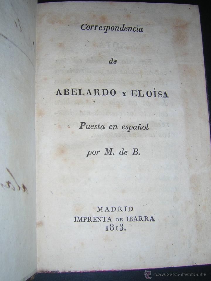 Libros antiguos: 1813 - CORRESPONDENCIA DE ABELARDO Y ELOISA - IBARRA - Foto 2
