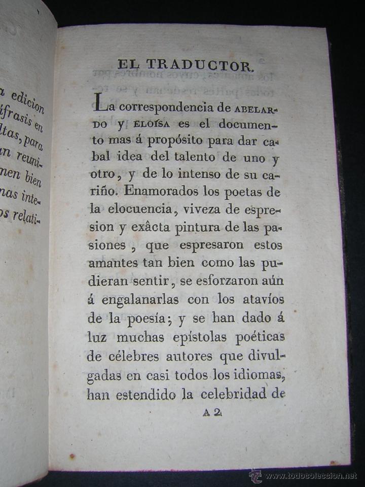 Libros antiguos: 1813 - CORRESPONDENCIA DE ABELARDO Y ELOISA - IBARRA - Foto 3