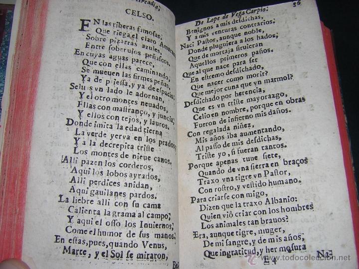 Libros antiguos: 1675 - LOPE DE VEGA - ARCADIA, PROSAS Y VERSOS - Foto 6