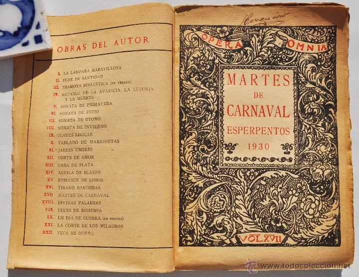 Libros antiguos: MARTES DE CARNAVAL. ESPERPENTOS. RAM&Oacute;N DEL VALLE-INCLAN, 1930 - Foto 2