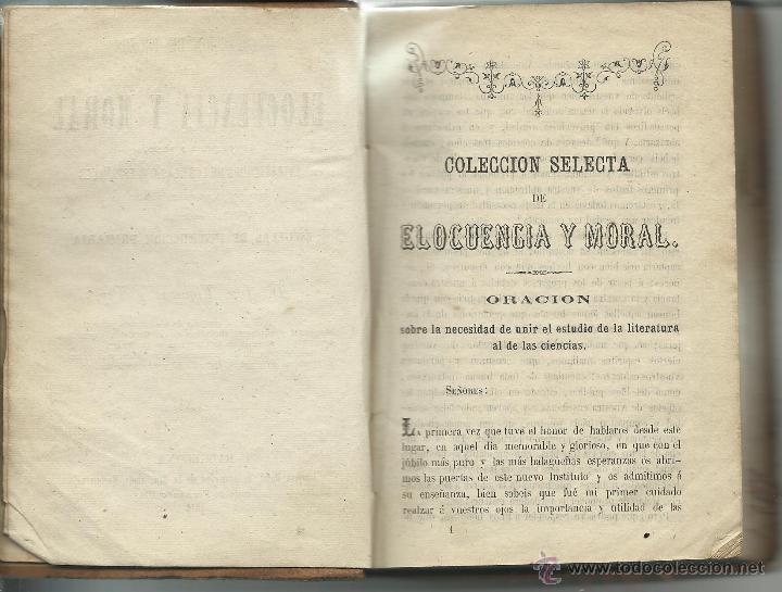 Libros antiguos: COLECCI&Oacute;N DE TROZOS DE ELOCUENCIA Y MORAL - Foto 2