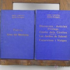 Libros antiguos: D-301. OBRES COMPLETES DE JACINTO VERDAGUER. LIB. CATALONIA. 1928/1930. 10 VOL. 