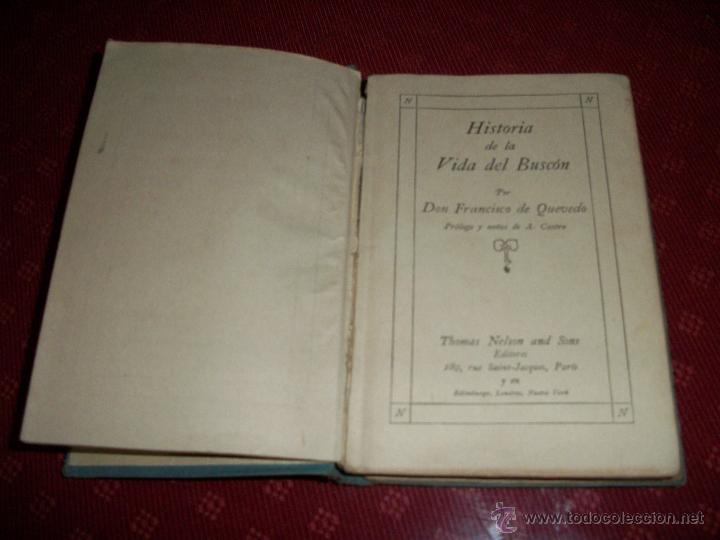 Libros antiguos: EL BUSC&Oacute;N. El Busc&oacute;n. Quevedo. Pr&oacute;logo y notas de A. Castro. - Foto 2