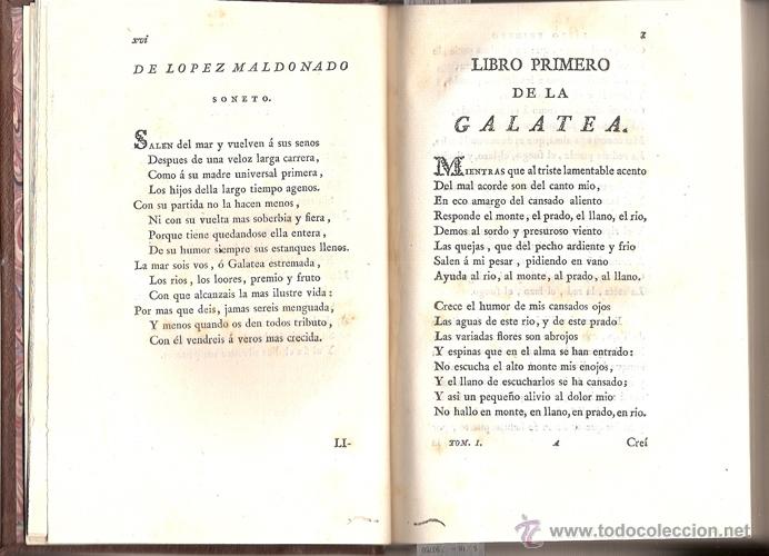 Libros antiguos: CERVANTES &ndash; LOS SEIS LIBROS DE GALATEA &ndash; A&ntilde;o 1784 - Foto 4