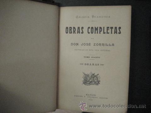 Libros antiguos: obras completas de jose Zorrilla, Delgado ed 1905, 3 tomos, ref  E1 - Foto 4