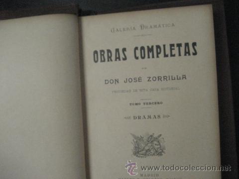 Libros antiguos: obras completas de jose Zorrilla, Delgado ed 1905, 3 tomos, ref  E1 - Foto 7