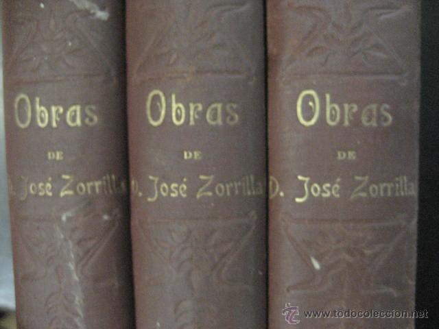 Libros antiguos: obras completas de jose Zorrilla, Delgado ed 1905, 3 tomos, ref  E1 - Foto 12