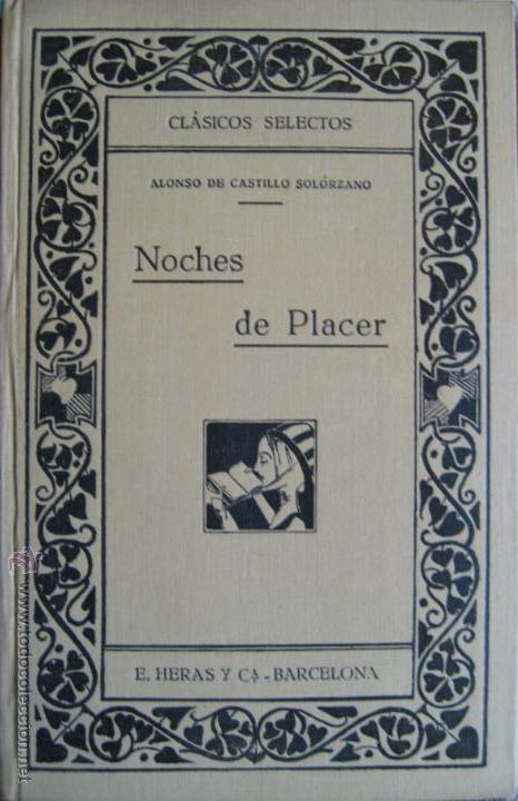 Libros antiguos: de Castillo Solorzano, Alonso / Noches de placer - Foto 1