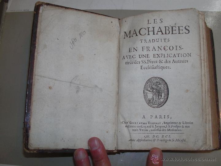 Libros antiguos: LES MACHABEES - Foto 1