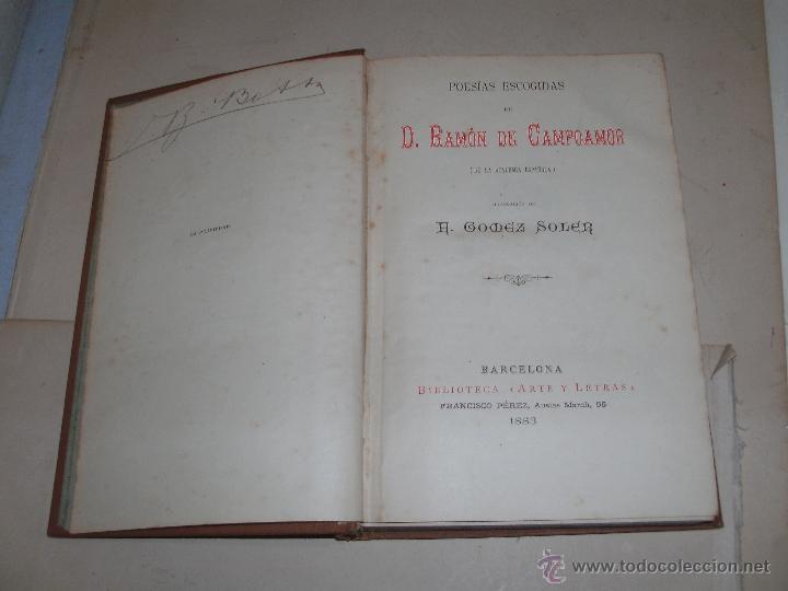Libros antiguos: CAMPOAMOR - POESIAS - Foto 2