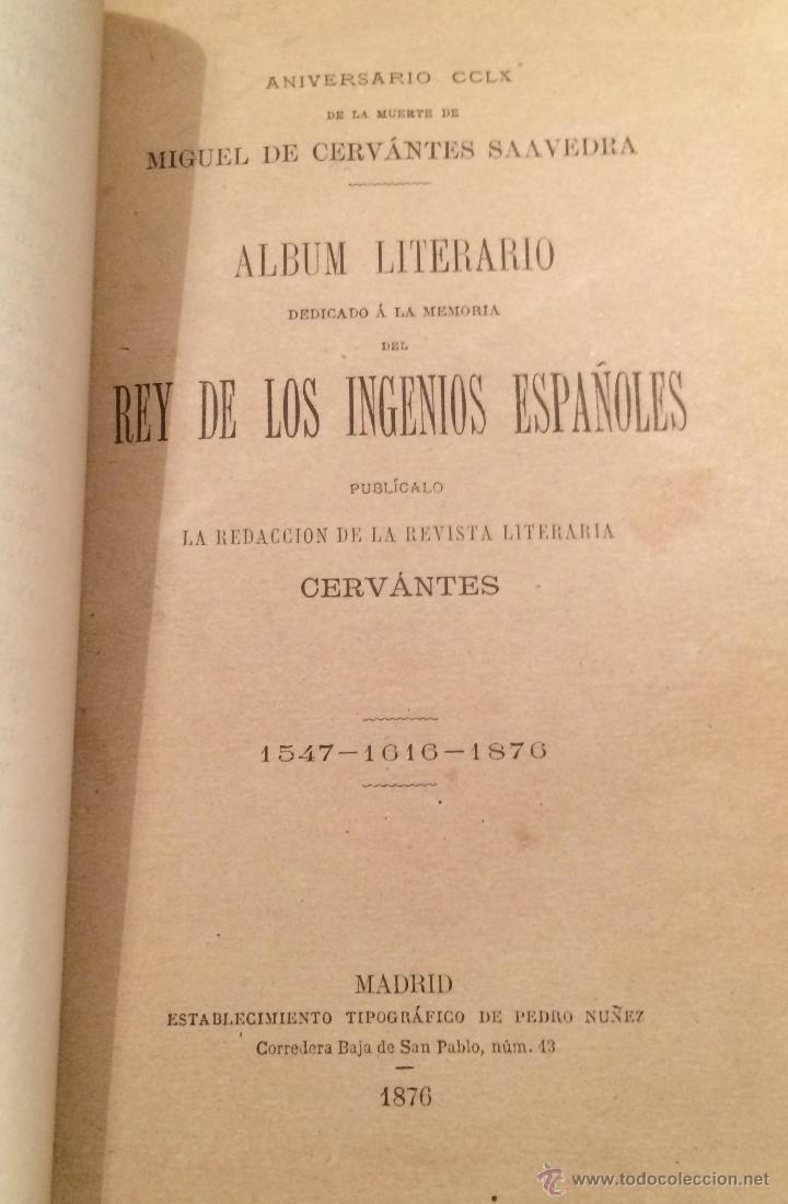 Old books: Conmemoraci&oacute;n del Aniversario CCLX de la Muerte de Cervantes - Alb&uacute;m Literario Dedicado a la memoria