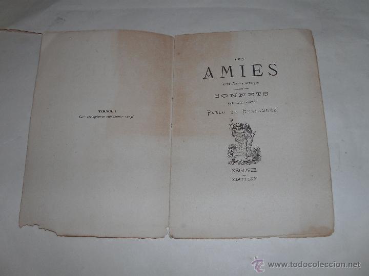 Libros antiguos: PAUL VERLAINE - LES AMIES - SONNETS - - Foto 1