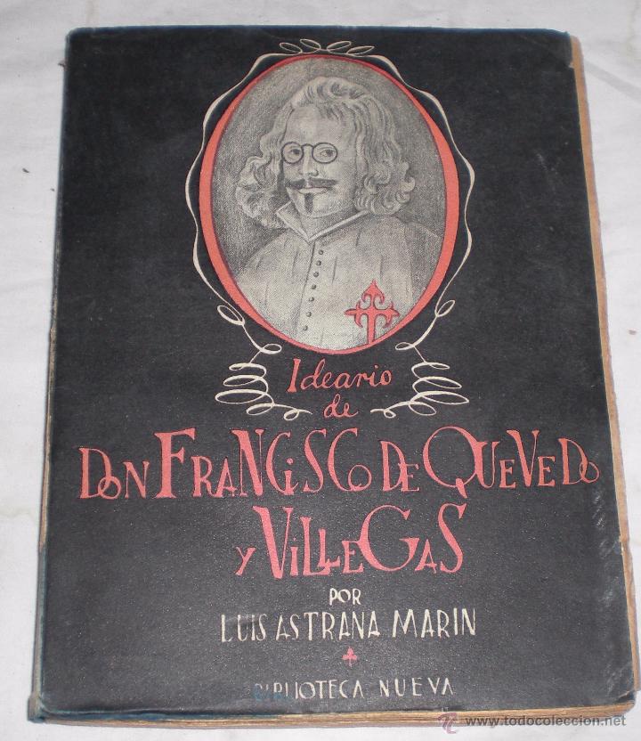 Old books: Ideario de Don francisco de Quevedo 1940 zxy