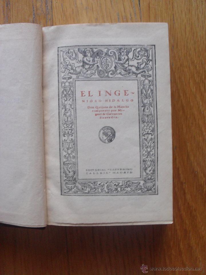 Libros antiguos: DON QUIJOTE, Calleja, Aldus - Foto 2