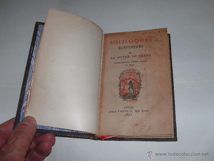 Libros antiguos: SOLILOQUES SCEPTIQUES - Foto 1