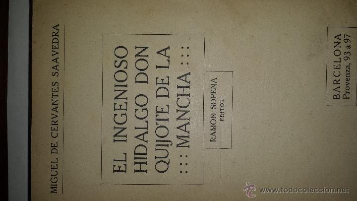 Libros antiguos: DON QUIJOTE DE LA MANCHA -1916 - Foto 2