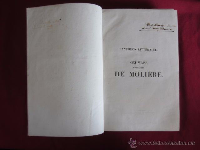 Libros antiguos: PANTHEON LITT&Eacute;RAIRE - OEUVRES COMPLETES DE MOLI&Egrave;RE - 1838 - Foto 3