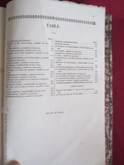 Libros antiguos: PANTHEON LITT&Eacute;RAIRE - OEUVRES COMPLETES DE MOLI&Egrave;RE - 1838 - Foto 11