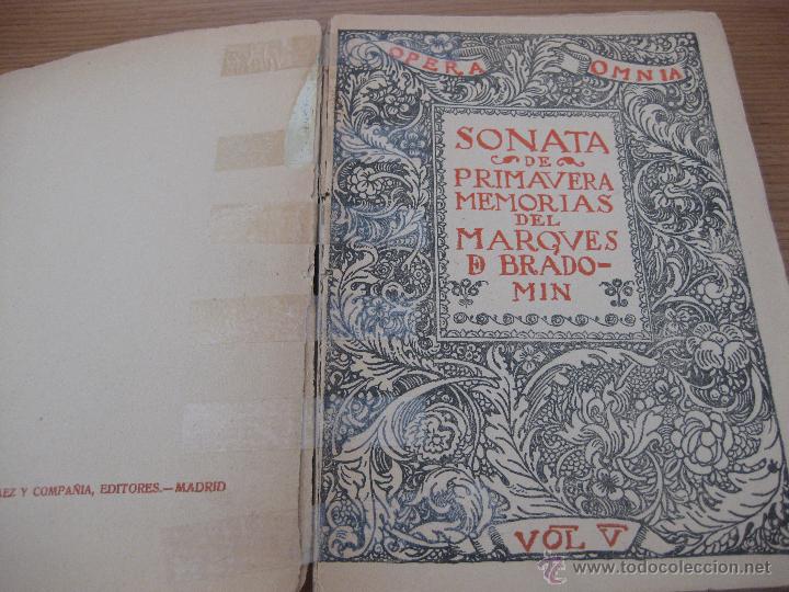 Libros antiguos: SONATA DE PRIMAVERA OPERA OMNIA V VALLE INCLAN 1914 - Foto 3