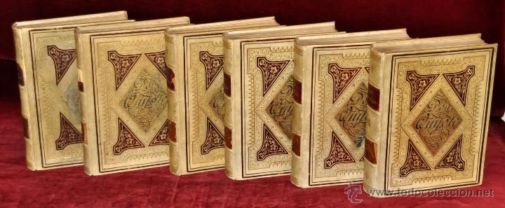 Libros antiguos: EL INGENIOSO HIDALGO DON QUIJOTE DE LA MANCHA. BARCELONA. 1892. ED. C.GORCHS. 6 VOLUMENES.