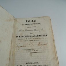 Libros antiguos: FABULAS EN VERSO CASTELLANO PARA USO REAL SEMINARIO BASCONGADO - D. FELIX MARIA SAMANIEGO - 1842
