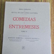 Livros antigos: COMEDIAS Y ENTREMESES TOMO II OBRAS COMPLETAS DE MIGUEL DE CERVANTES SAAVEDRA 1916. Lote 54621397