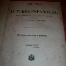 Libros antiguos: NOVELISTAS ANTERIORES A CERVANTES - BUENAVENTURA CARLOS ARIBAU (1850)