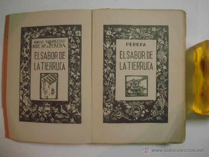 Libros antiguos: PEREDA. EL SABOR DE LA TIERRUCA. EDITORIAL AGUILAR 1930. - Foto 2