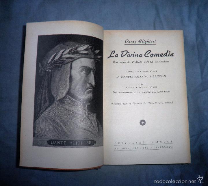 Libros antiguos: LA DIVINA COMEDIA - DANTE ALIGHIERI - AÑO 1921 - BELLOS GRABADOS DE DORÉ. - Foto 3 - 95721798