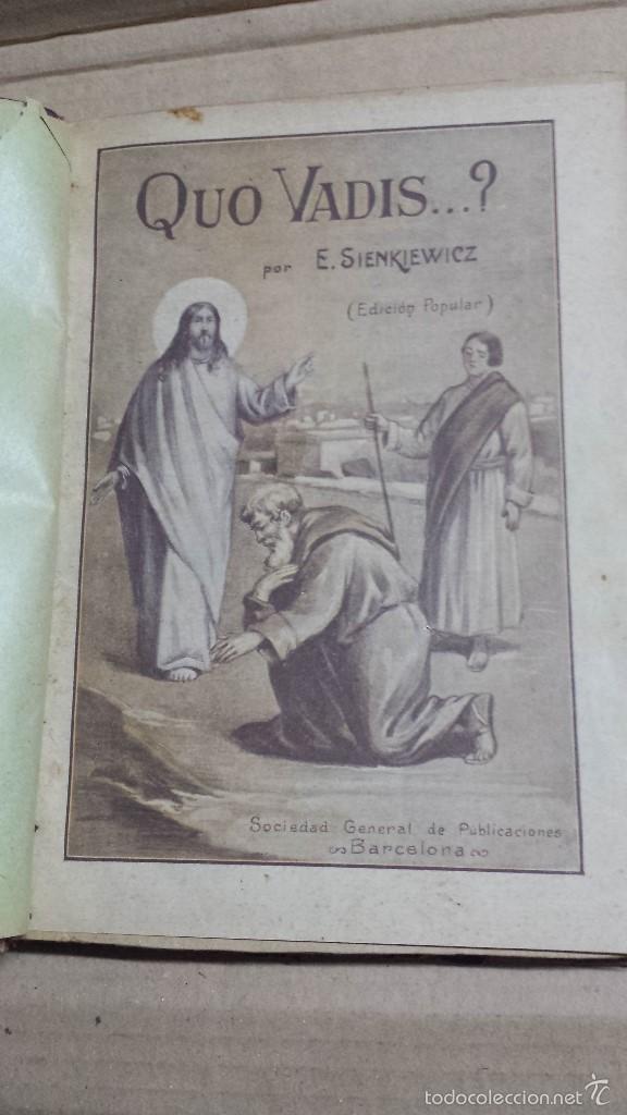 Libros antiguos: QUO VADIS (ED.POPULAR DEL HOGAR Y LA MODA) - Foto 2