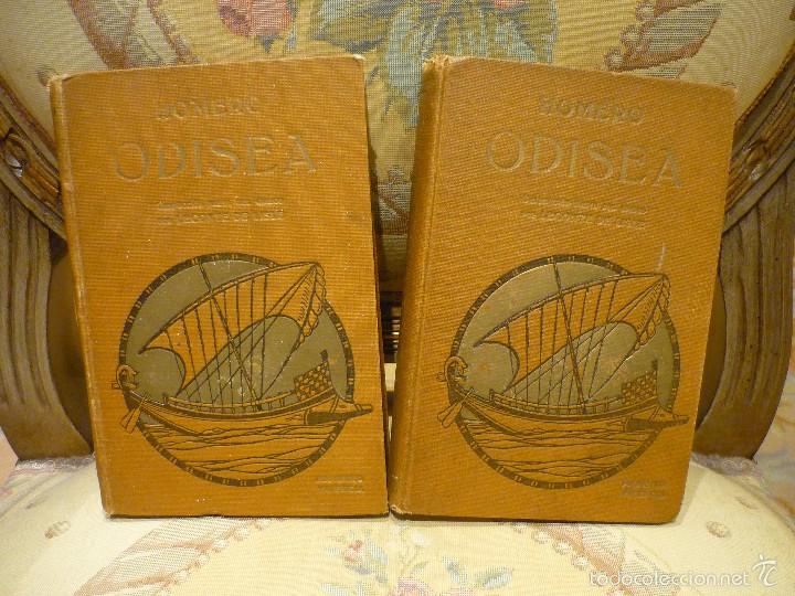 Libros antiguos: LA ODISEA, DE HOMERO. DOS TOMOS. COMPLETO. - Foto 1