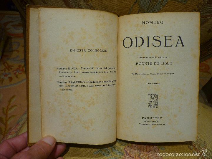 Libros antiguos: LA ODISEA, DE HOMERO. DOS TOMOS. COMPLETO. - Foto 6