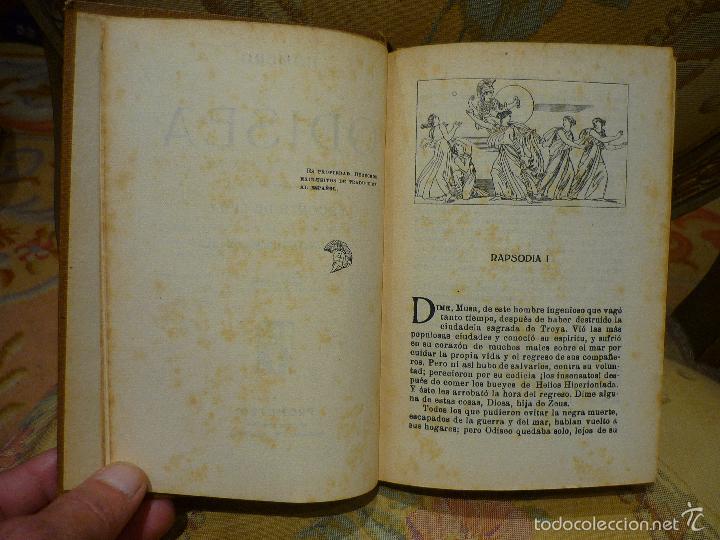 Libros antiguos: LA ODISEA, DE HOMERO. DOS TOMOS. COMPLETO. - Foto 7