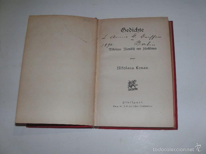 Libros antiguos: GEDICHTE - NICOLAS LENAU - - Foto 3