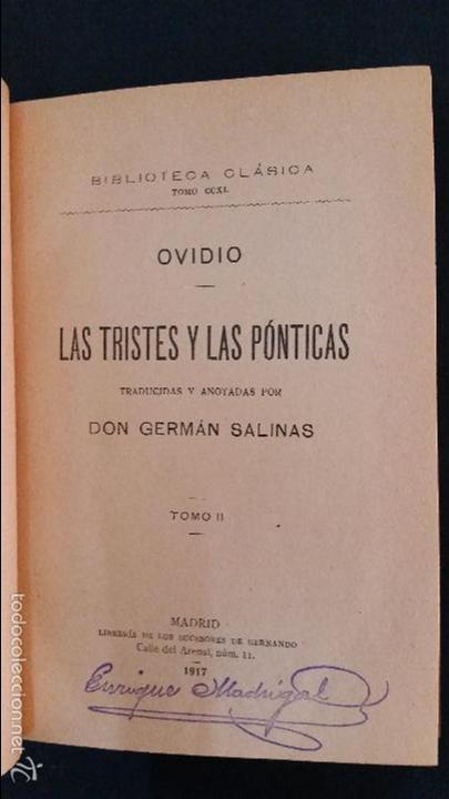 Libros antiguos: 1917 - OVIDIO - LOS POEMAS ER&Oacute;TICOS - Foto 5
