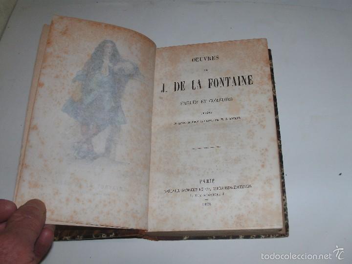 Libros antiguos: OEUVRES DE J. DE LA FONTAINE - Foto 2