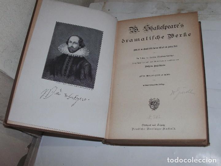 Libros antiguos: W. SHAKESPEARES - DRAMATISCHE WERKE - Foto 3